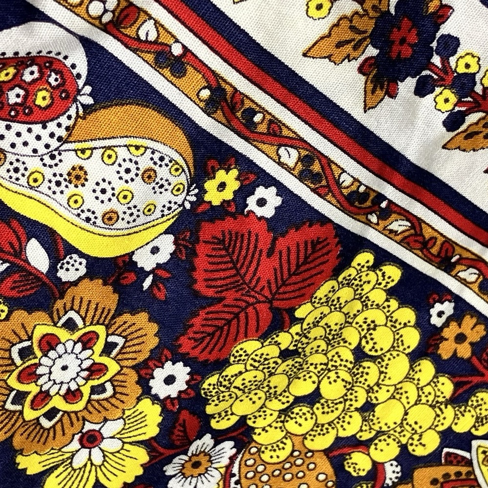 Vtg 60s 70s Mens Flower Power Neck Tie Multicolor Mod Boho Hippie Handmade Funky